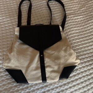 Stylish Black and Cream Women's Backpack